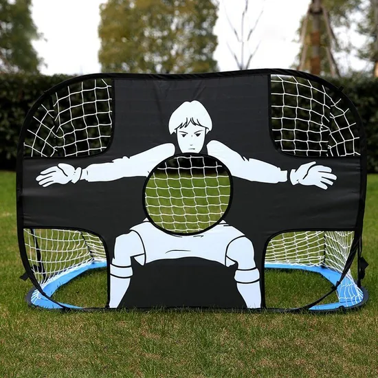 Mini Pop up Folding Portable Football Soccer Goals Twin Goal
